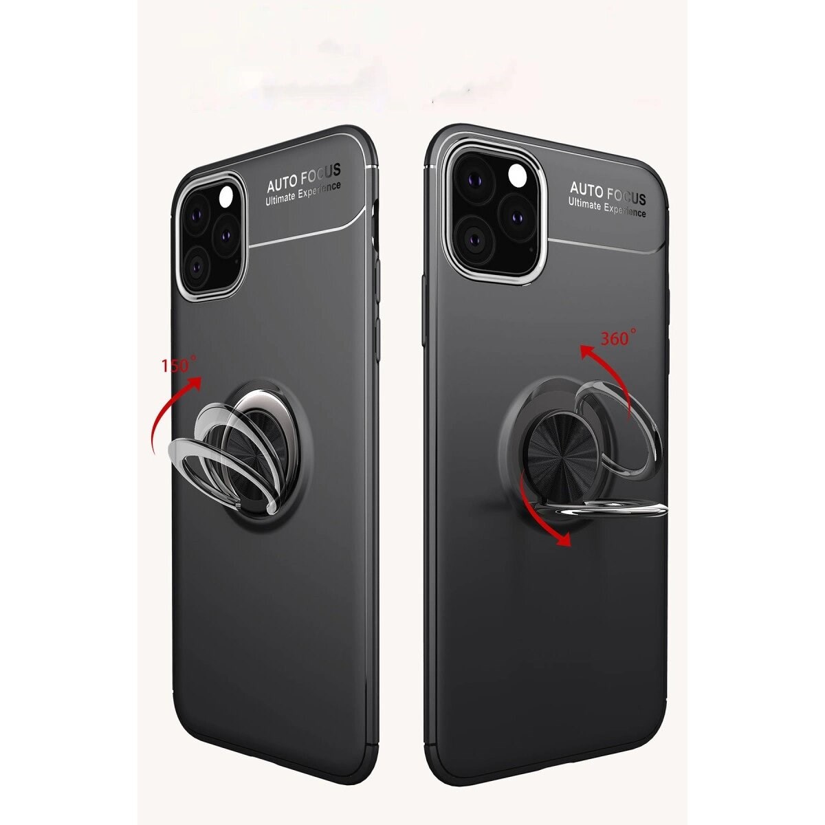 Apple İphone 11 Pro Kılıf Range Yüzüklü Silikon - Kırmızı