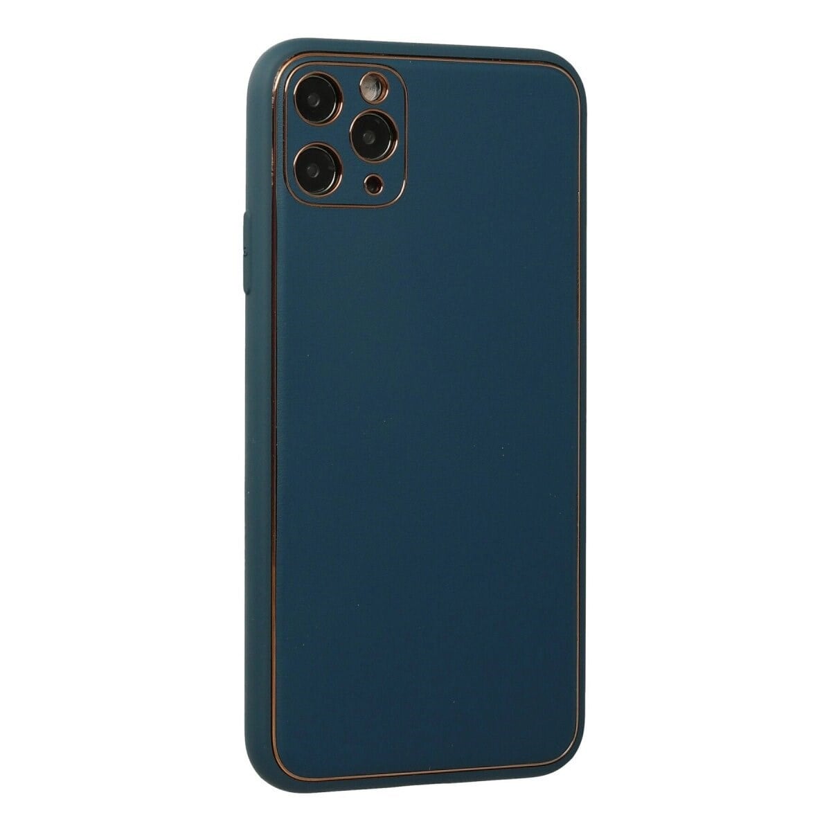 Apple İphone 11 Pro Max Kılıf Coco Deri Silikon Kapak - Mavi