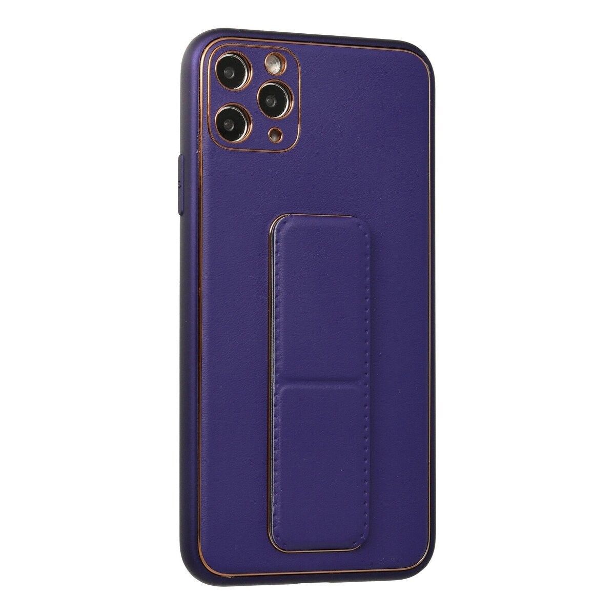 Apple İphone 11 Pro Max Kılıf Coco Deri Standlı Kapak - Mor
