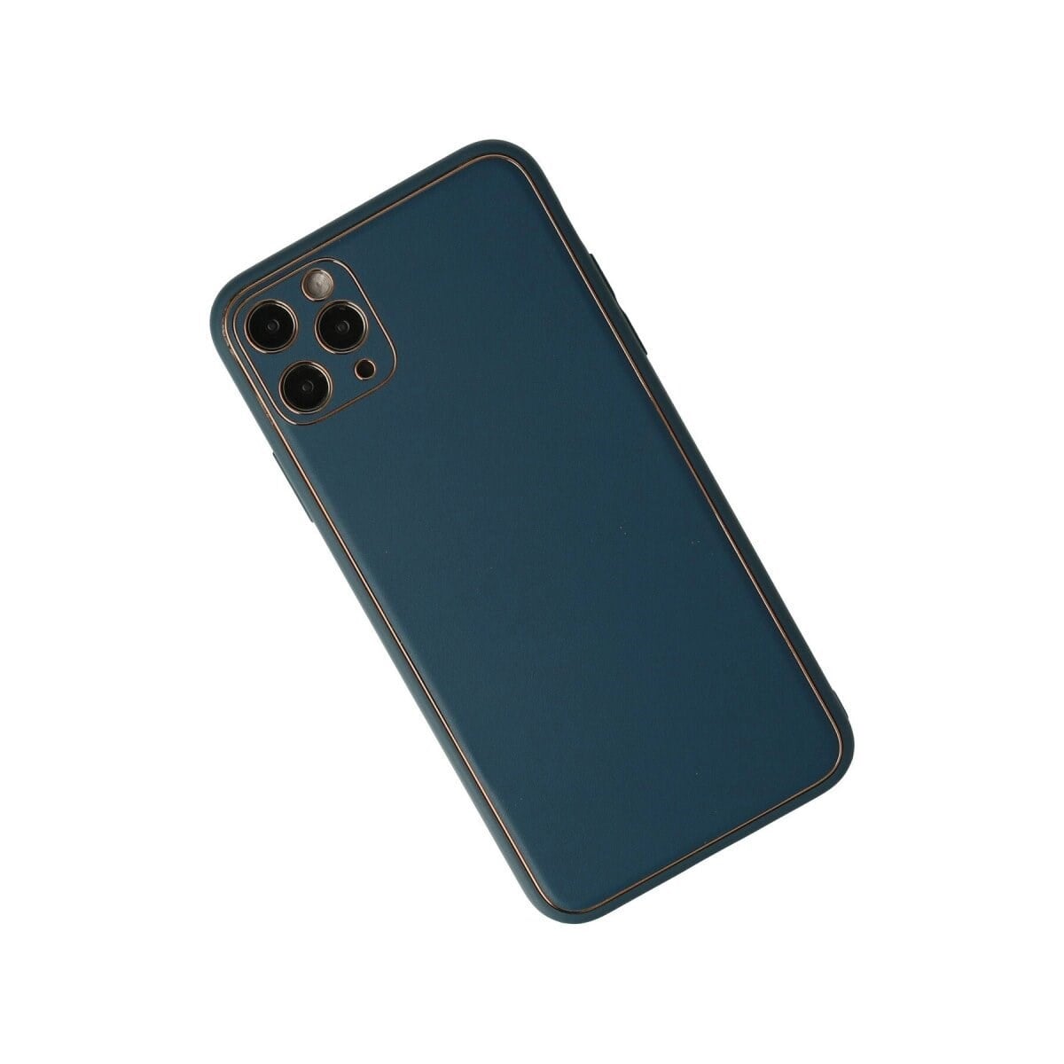 Apple İphone 11 Pro Max Kılıf Coco Deri Silikon Kapak - Mavi