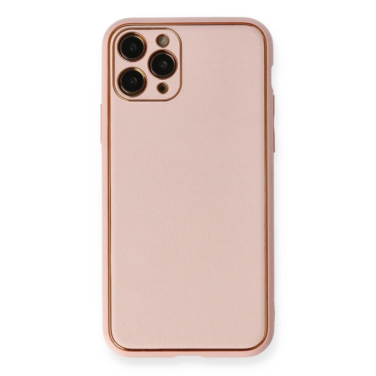 Apple İphone 11 Pro Max Kılıf Coco Deri Silikon Kapak - Pembe