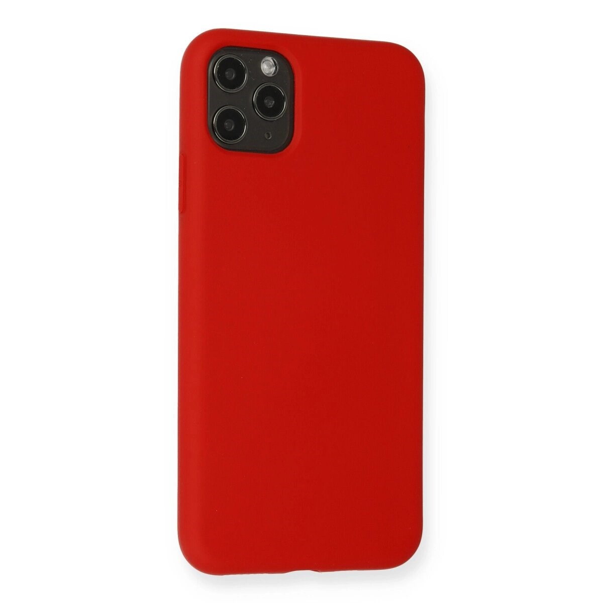 Apple İphone 11 Pro Max Kılıf Nano İçi Kadife Silikon - Kırmızı