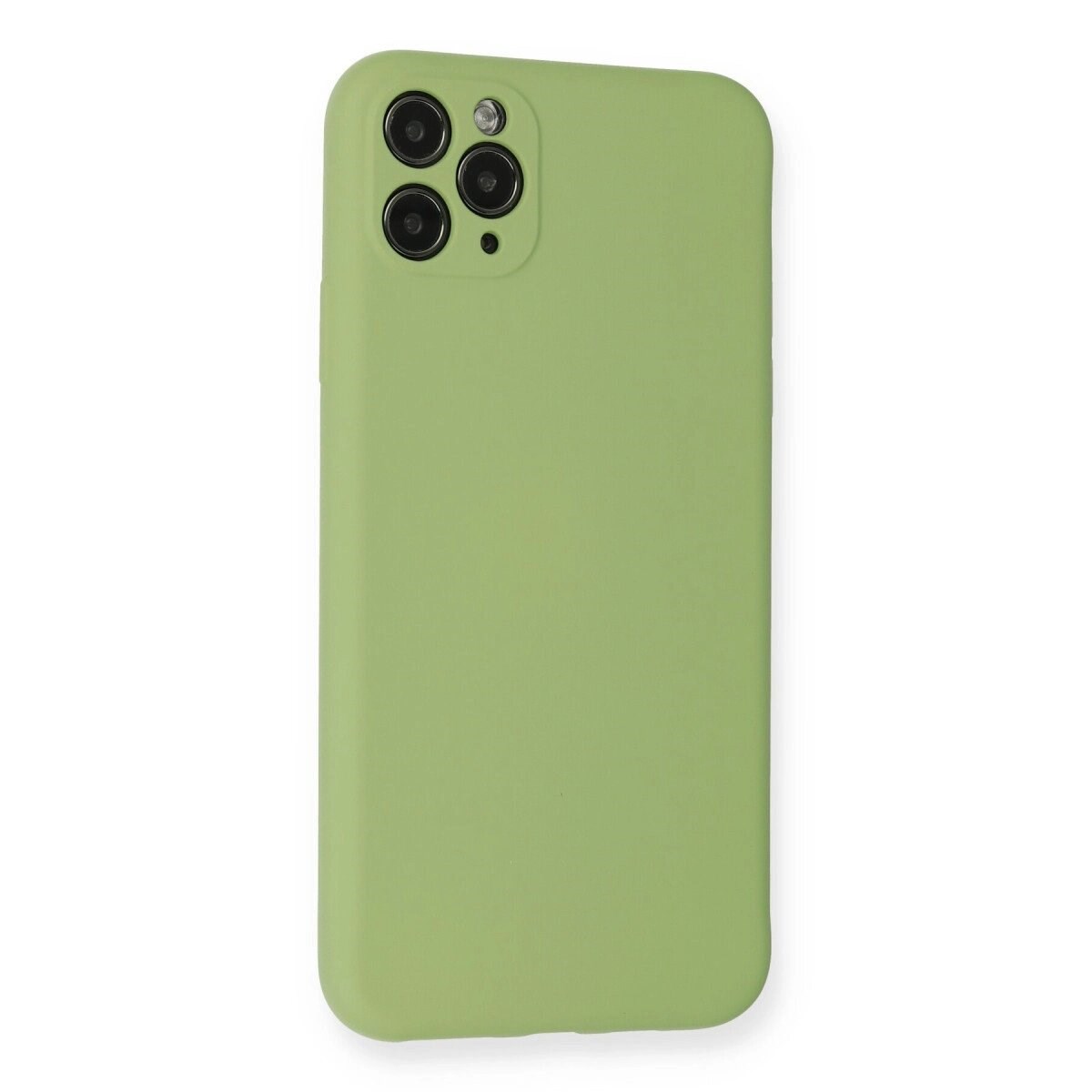 Apple İphone 11 Pro Max Kılıf Nano İçi Kadife Silikon- Yeşil