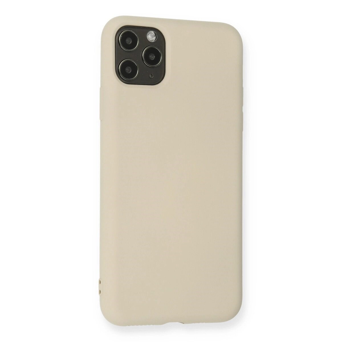 Apple İphone 11 Pro Max Kılıf Nano İçi Kadife Silikon - Bej