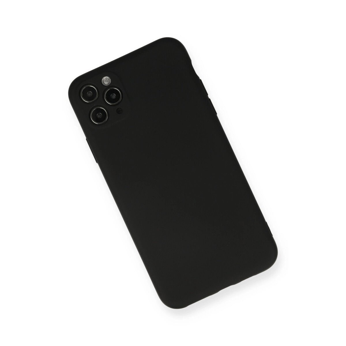 Apple İphone 11 Pro Max Kılıf Nano İçi Kadife Silikon - Siyah