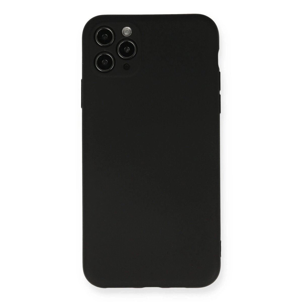 Apple İphone 11 Pro Max Kılıf Nano İçi Kadife Silikon - Siyah