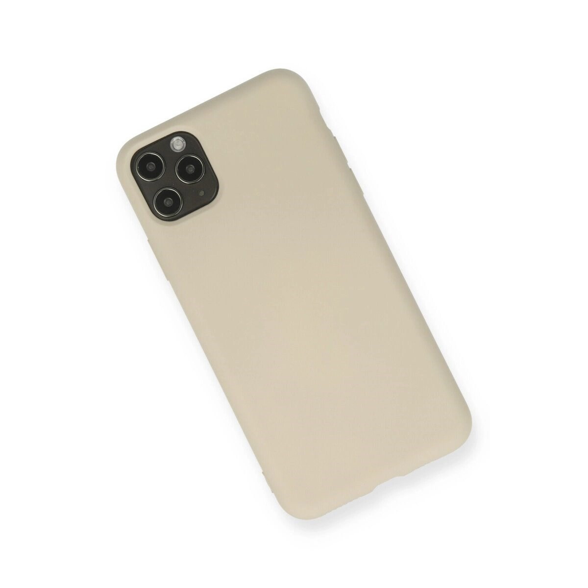 Apple İphone 11 Pro Max Kılıf Nano İçi Kadife Silikon - Bej
