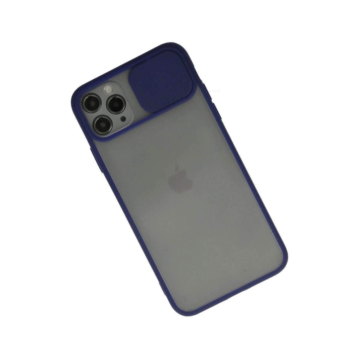 Apple İphone 11 Pro Max Kılıf Palm Buzlu Kamera Sürgülü Silikon - Lacivert