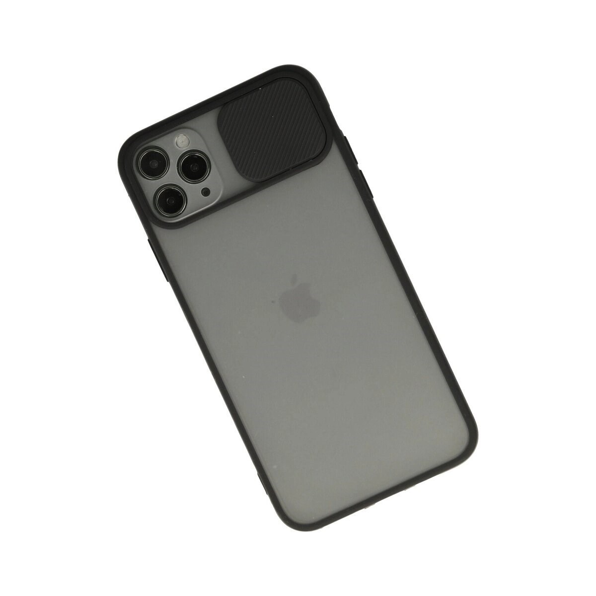 Apple İphone 11 Pro Max Kılıf Palm Buzlu Kamera Sürgülü Silikon - Siyah