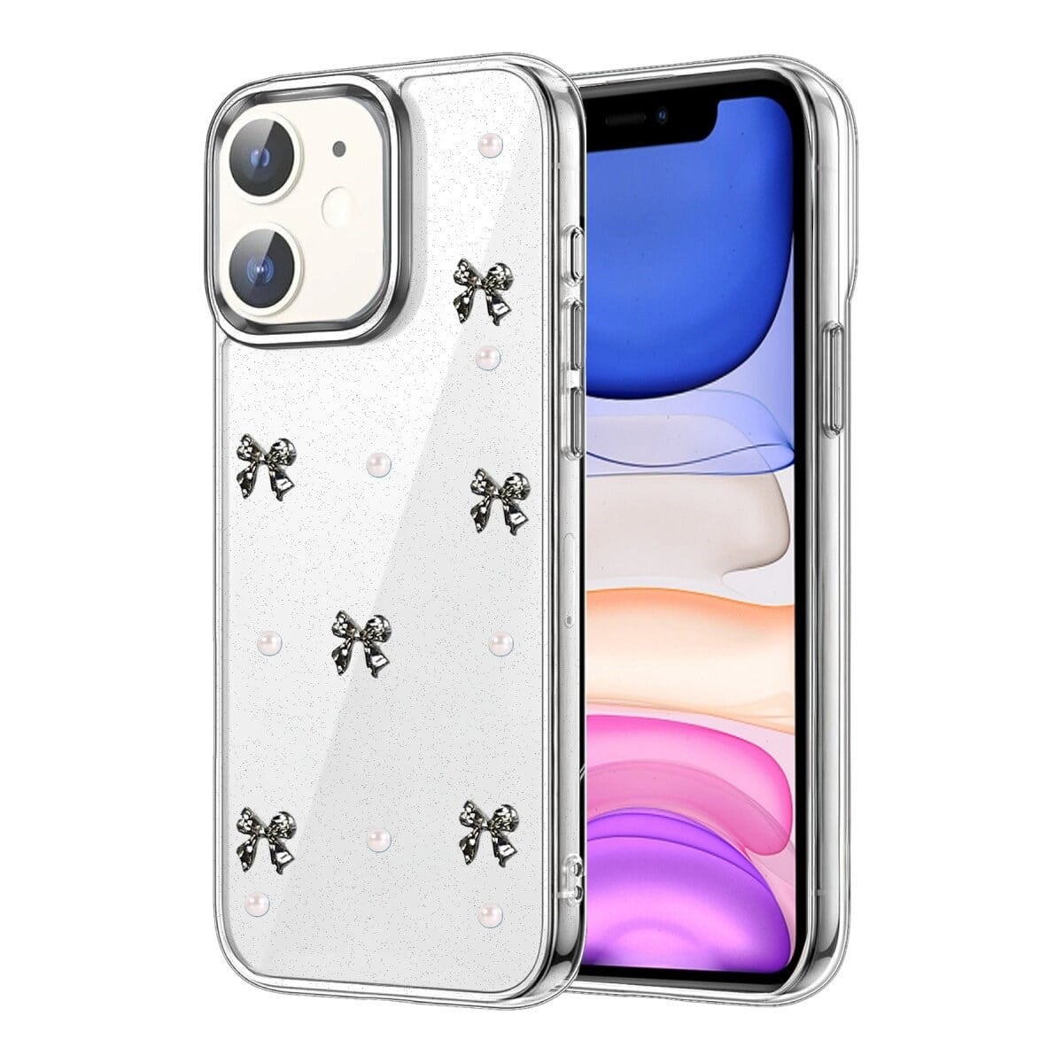 Apple İphone 12 Fiyonk Desenli Kapak - Desen 8