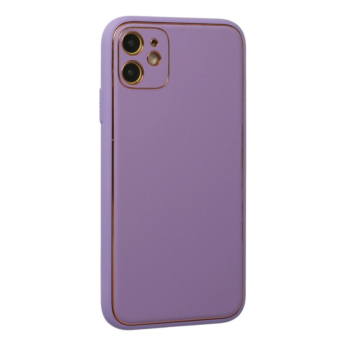 Apple İphone 12 Kılıf Coco Deri Silikon Kapak - Lila