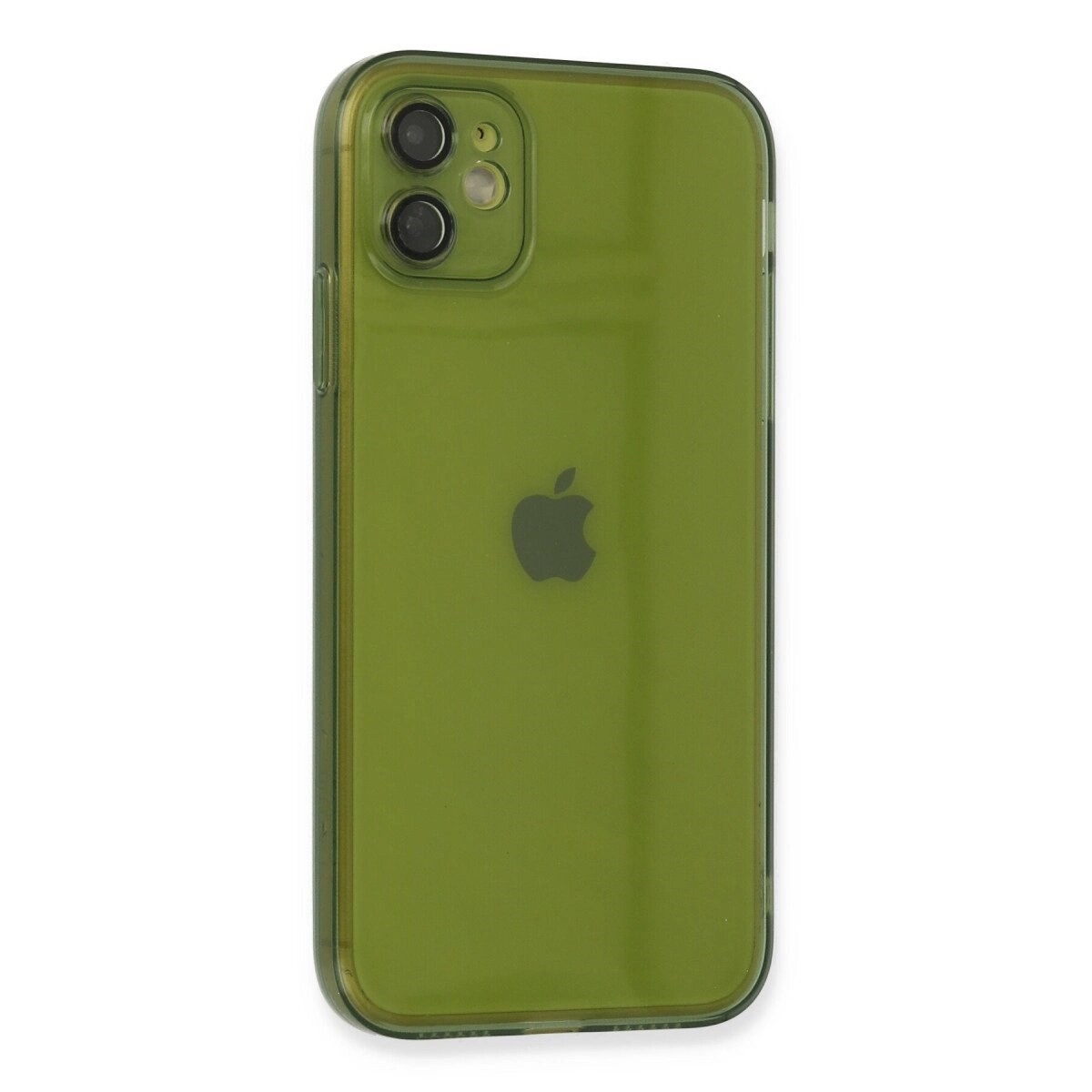 Apple İphone 12 Kılıf Fly Lens Silikon - Yeşil