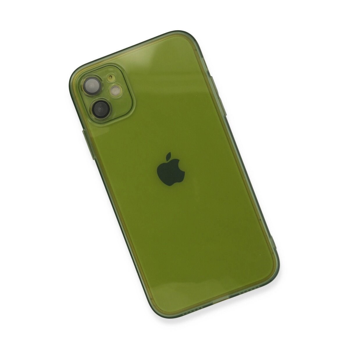 Apple İphone 12 Kılıf Fly Lens Silikon - Yeşil