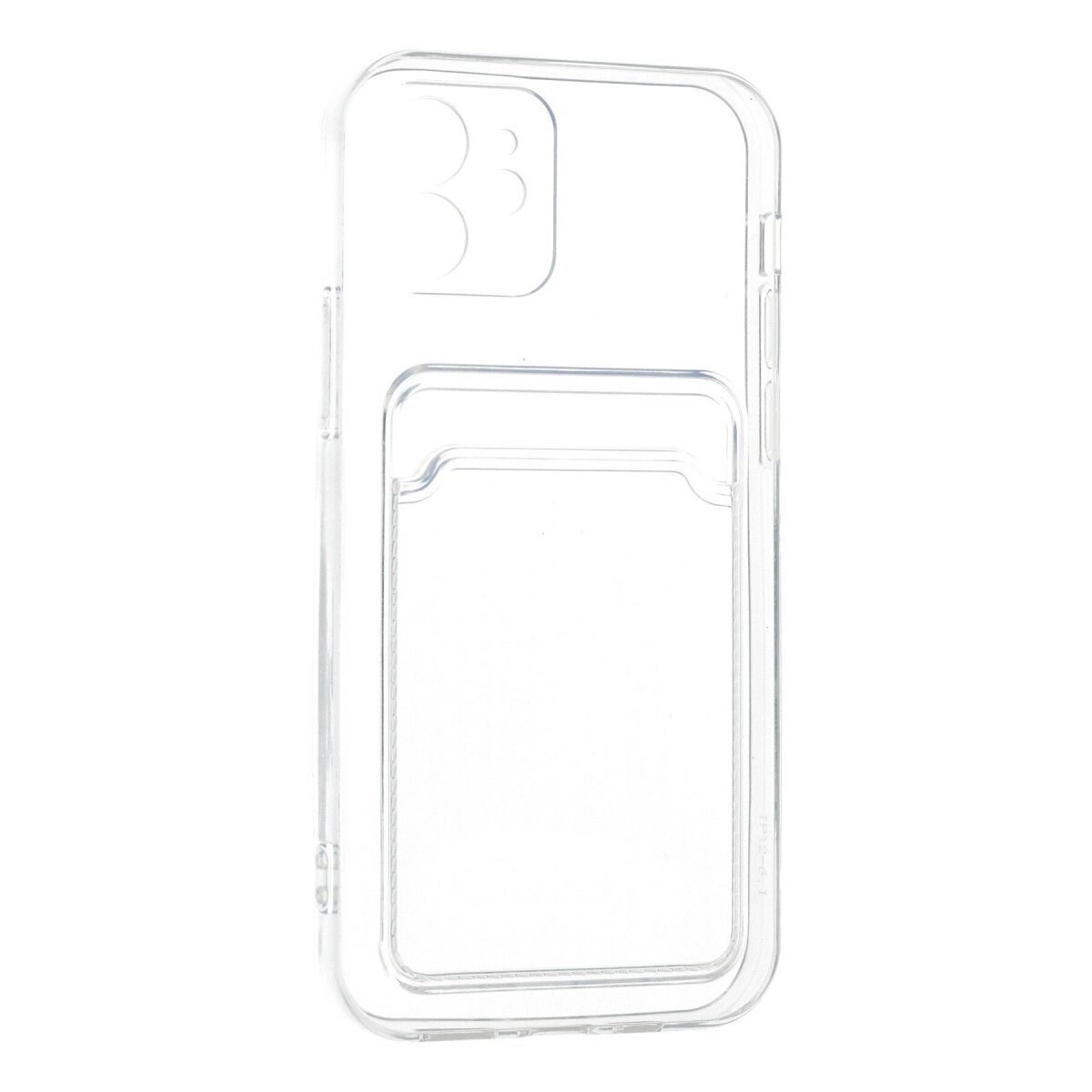 Apple İphone 12 Kılıf Kart Şeffaf Silikon - Şeffaf
