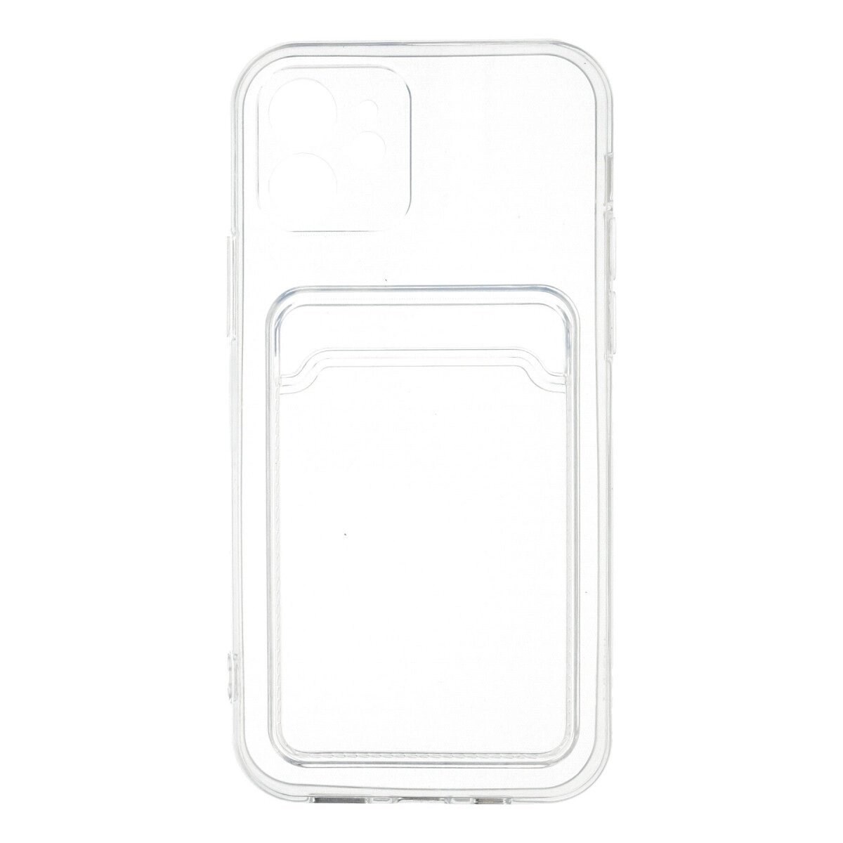 Apple İphone 12 Kılıf Kart Şeffaf Silikon - Şeffaf