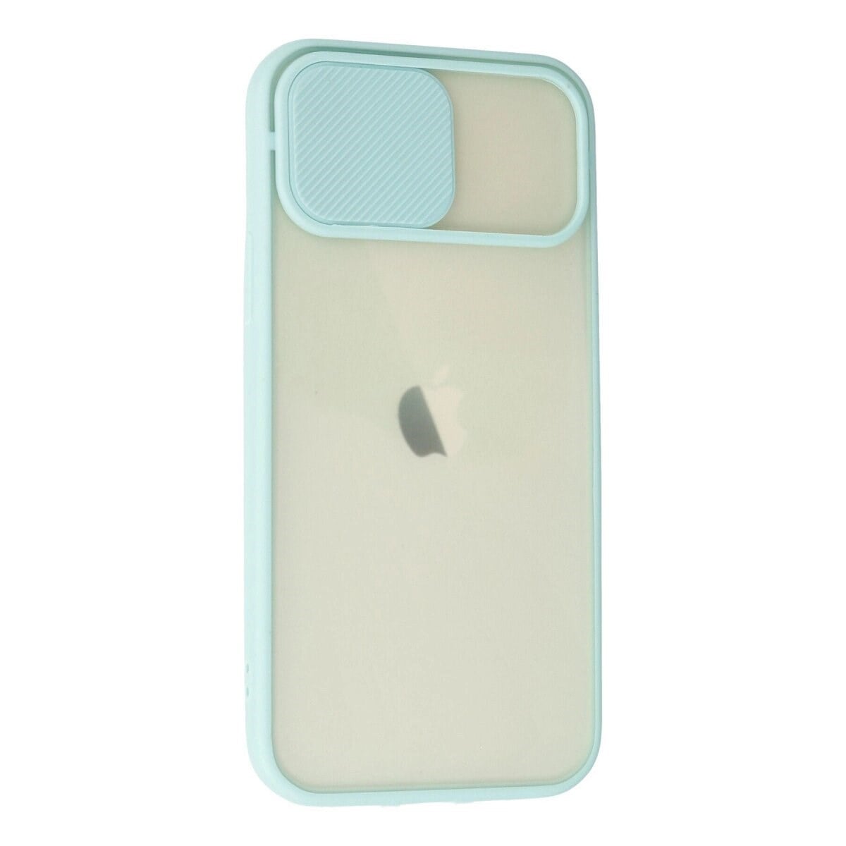 Apple İphone 12 Kılıf Palm Buzlu Kamera Sürgülü Silikon - Turkuaz