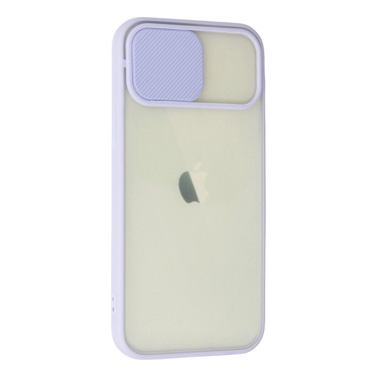 Apple İphone 12 Kılıf Palm Buzlu Kamera Sürgülü Silikon - Lila