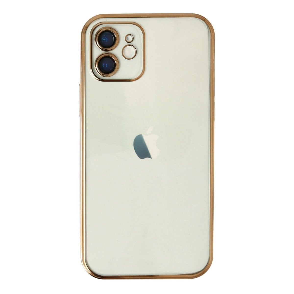 Apple İphone 12 Kılıf Razer Lensli Silikon - Gold