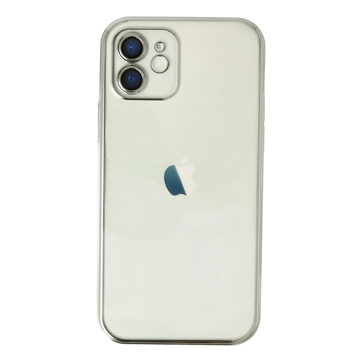 Apple İphone 12 Kılıf Razer Lensli Silikon - Gümüş