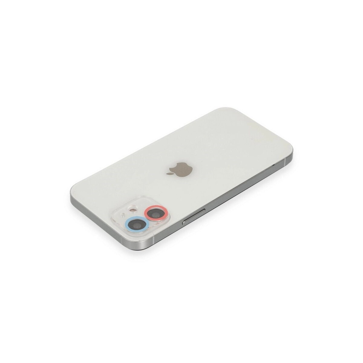 Apple İphone 12 Mini Renkli Kamera Lens Koruma Cam - Pembe-mavi