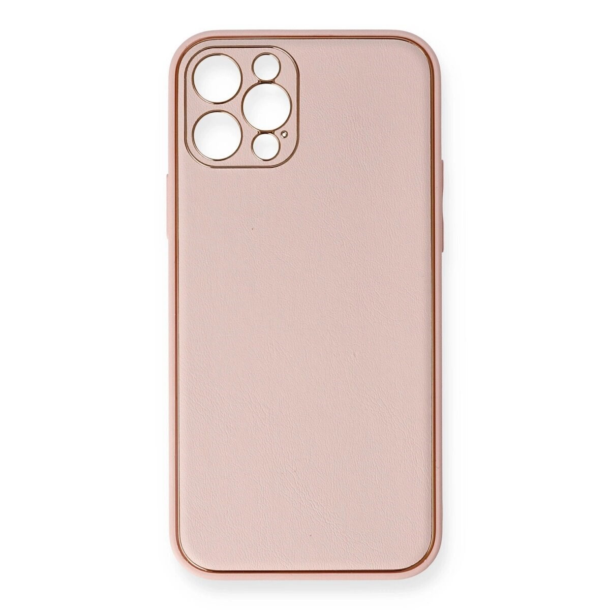 Apple İphone 12 Pro Kılıf Coco Deri Silikon Kapak - Pembe