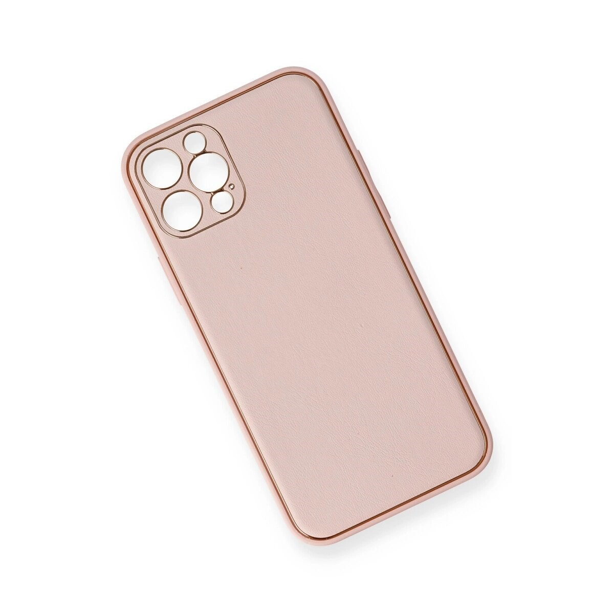 Apple İphone 12 Pro Kılıf Coco Deri Silikon Kapak - Pembe