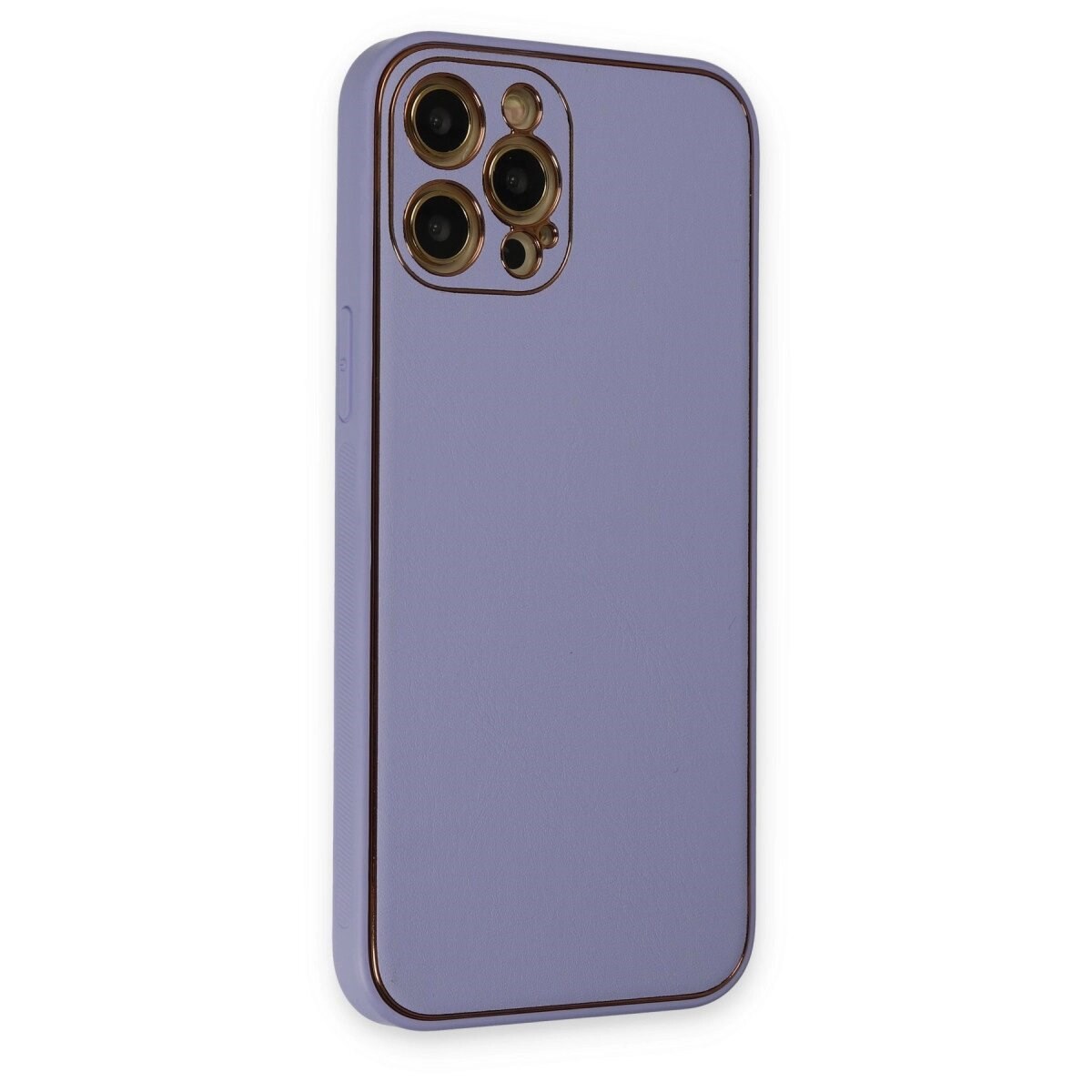 Apple İphone 12 Pro Kılıf Coco Deri Silikon Kapak - Açık Lila