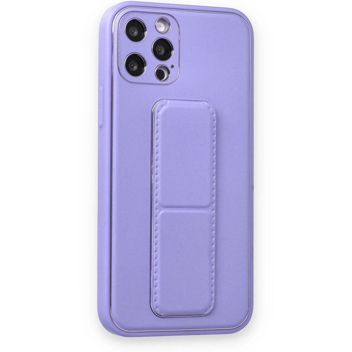 Apple İphone 12 Pro Kılıf Coco Deri Standlı Kapak - Koyu Lila