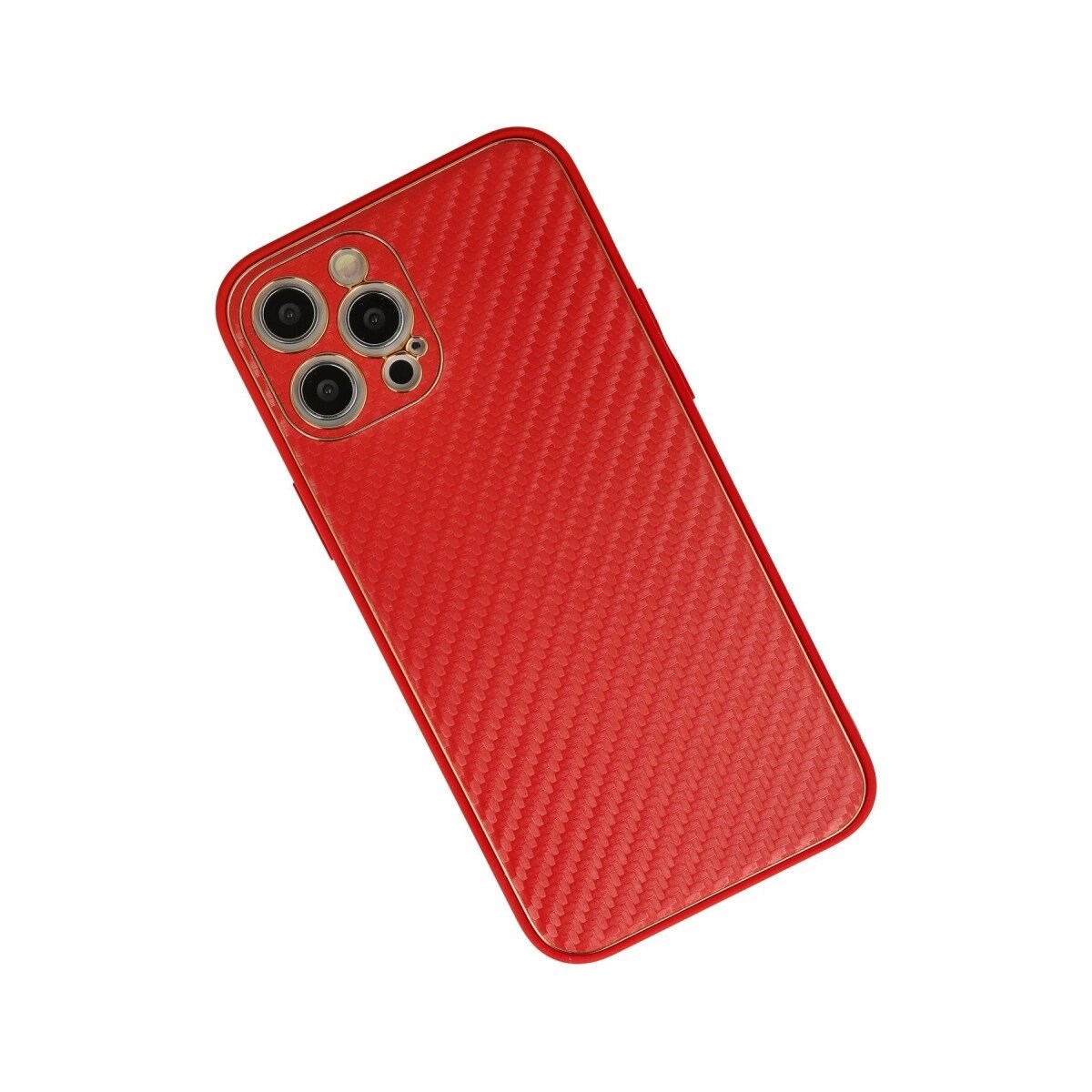 Apple İphone 12 Pro Kılıf Coco Karbon Silikon - Kırmızı