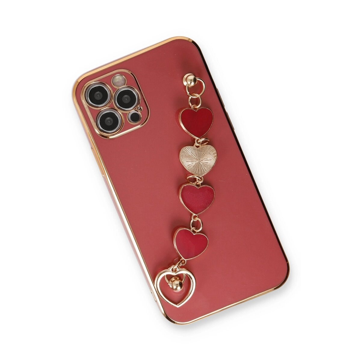 Apple İphone 12 Pro Kılıf Esila Silikon - Kırmızı
