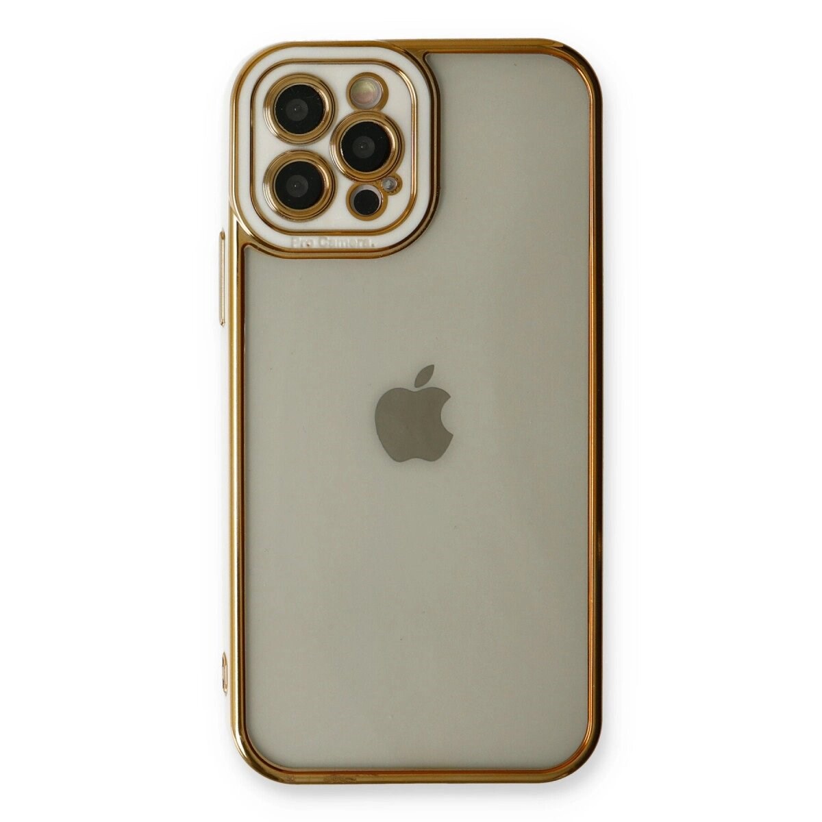 Apple İphone 12 Pro Kılıf Liva Lens Silikon - Beyaz