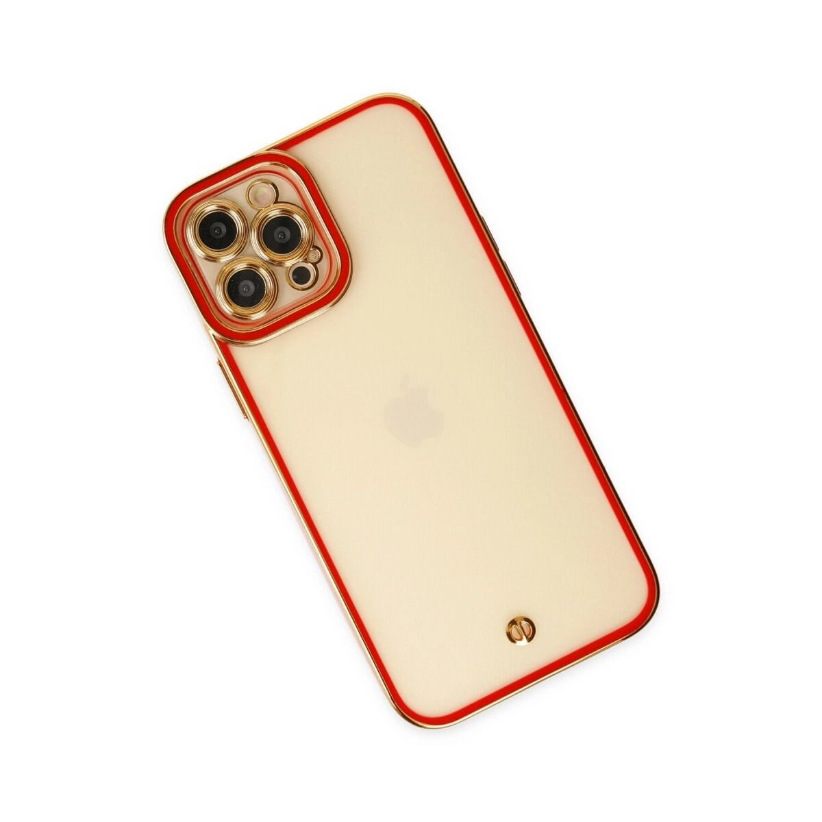 Apple İphone 12 Pro Kılıf Liva Lens Silikon - Kırmızı