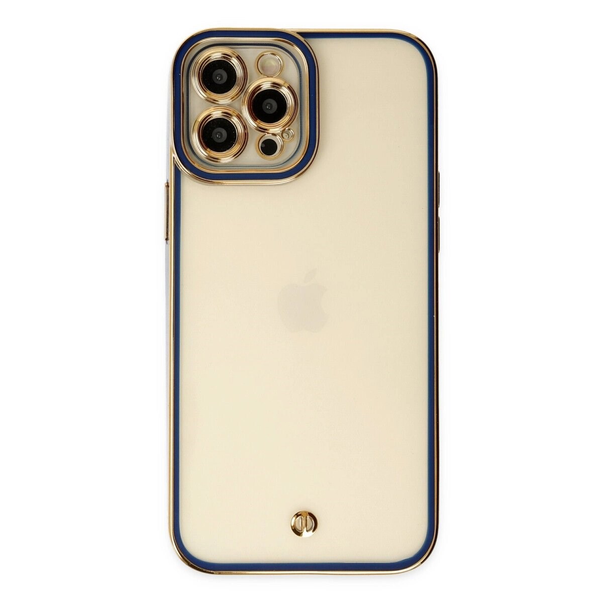 Apple İphone 12 Pro Kılıf Liva Lens Silikon - Mavi
