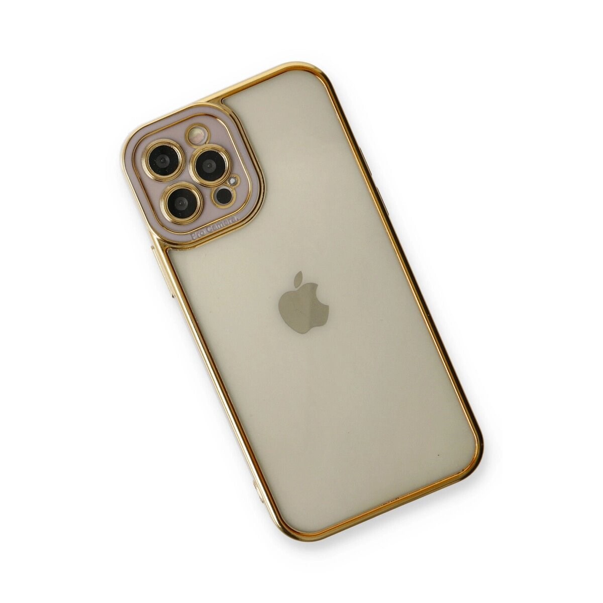 Apple İphone 12 Pro Kılıf Liva Lens Silikon - Lila