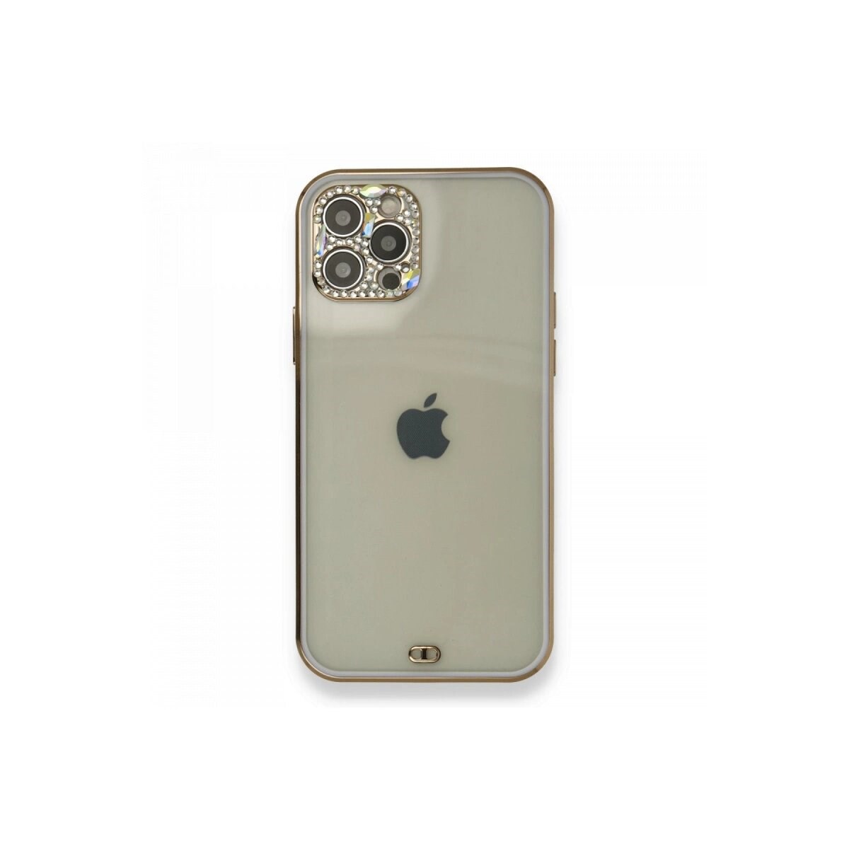 Apple İphone 12 Pro Kılıf Liva Taşlı Silikon - Mor