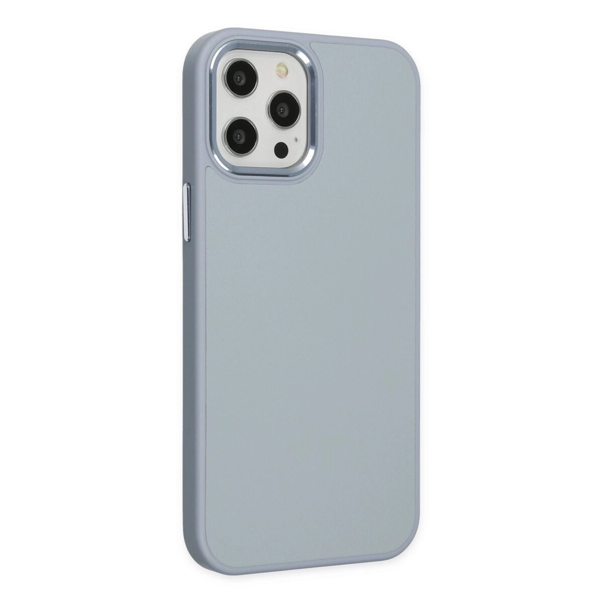 Apple İphone 12 Pro Max Kılıf Asya Deri Silikon - Sierra Blue