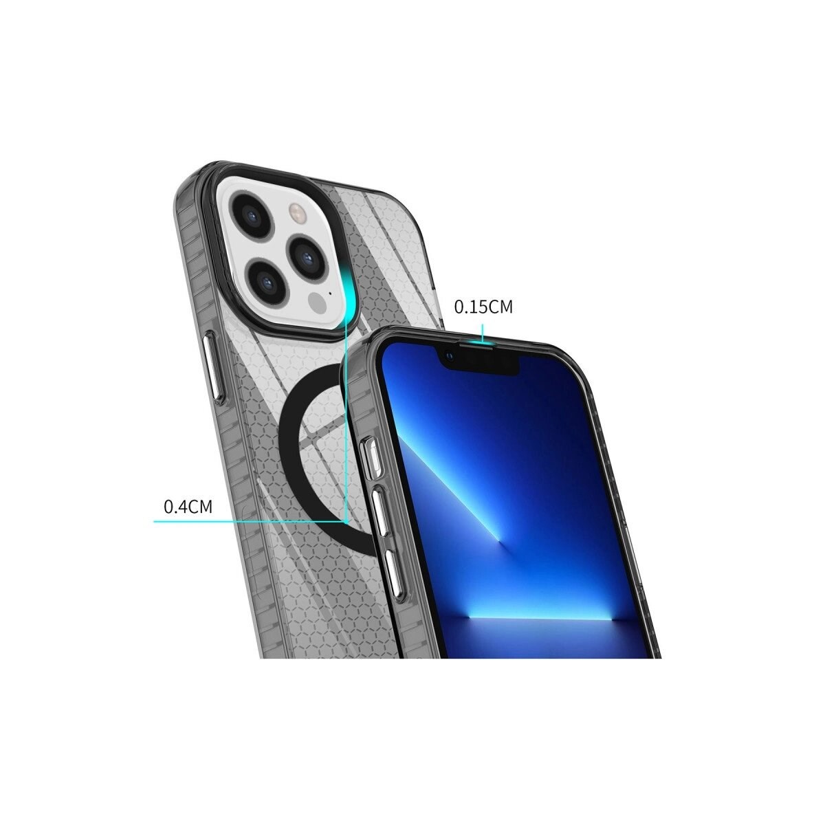 Apple İphone 12 Pro Max Kılıf Beta Magneticsafe Silikon - Siyah