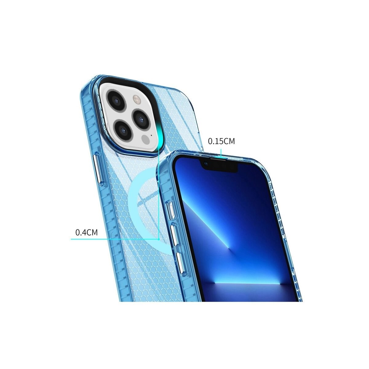 Apple İphone 12 Pro Max Kılıf Beta Magneticsafe Silikon - Mavi