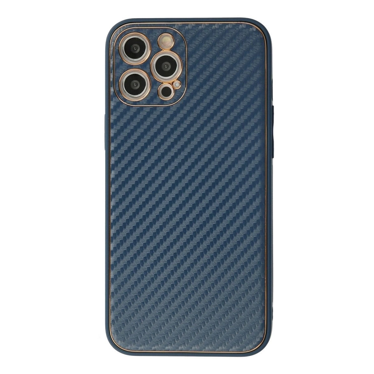 Apple İphone 12 Pro Max Kılıf Coco Karbon Silikon - Mavi