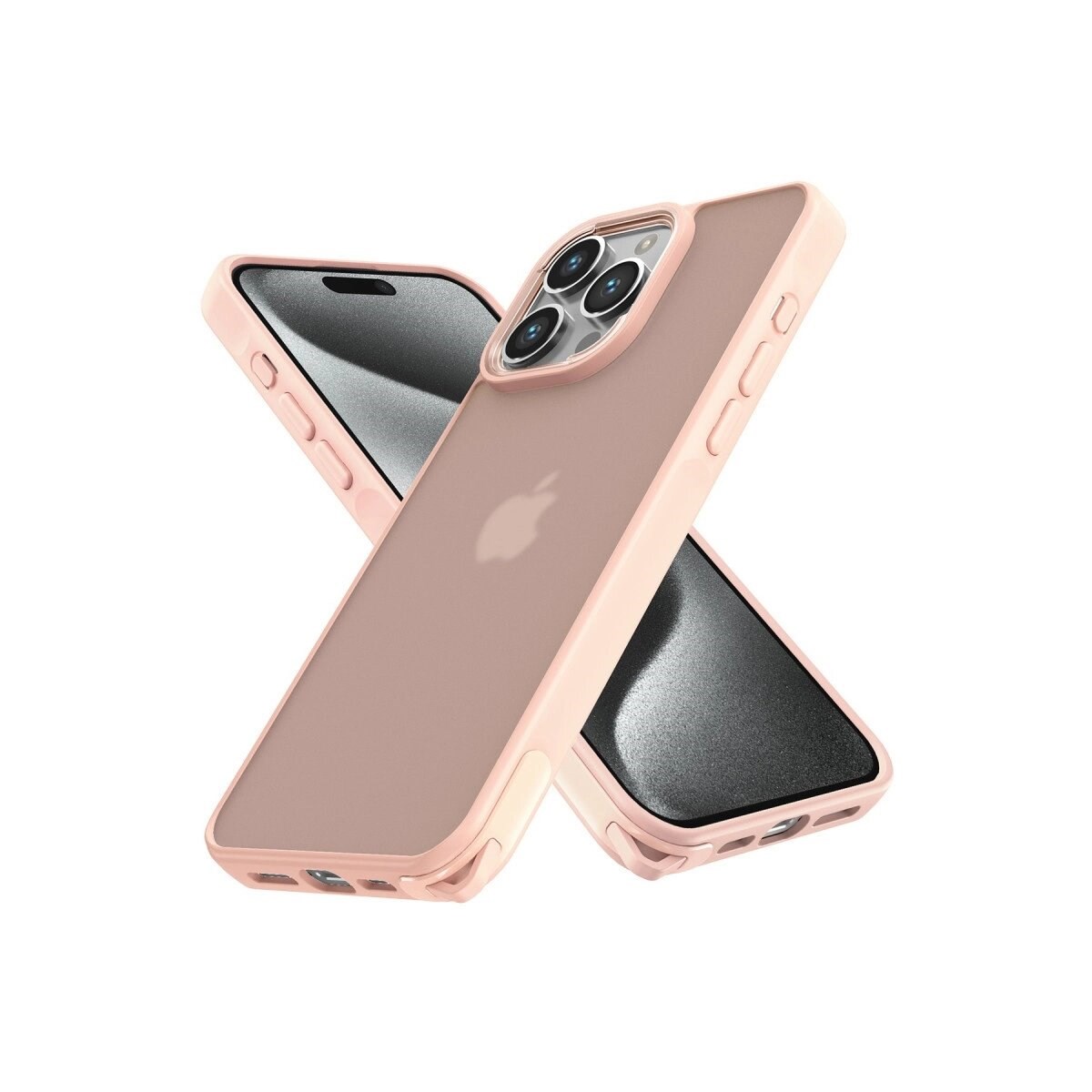 Apple İphone 12 Pro Max Kılıf Elegant Kapak - Pudra