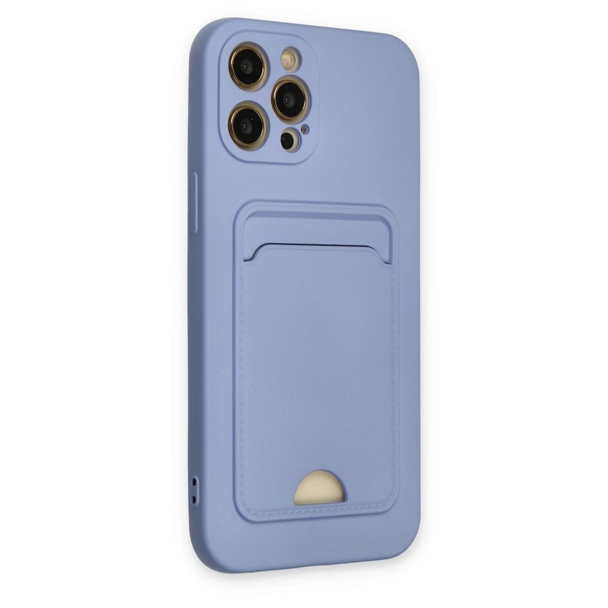 Apple İphone 12 Pro Max Kılıf Kelvin Kartvizitli Silikon - Lila