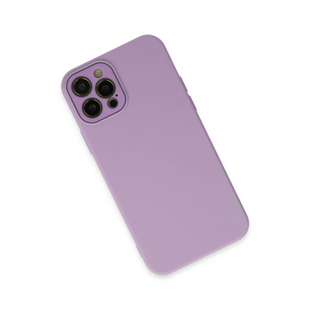 Apple İphone 12 Pro Max Kılıf Lansman Glass Kapak - Lila