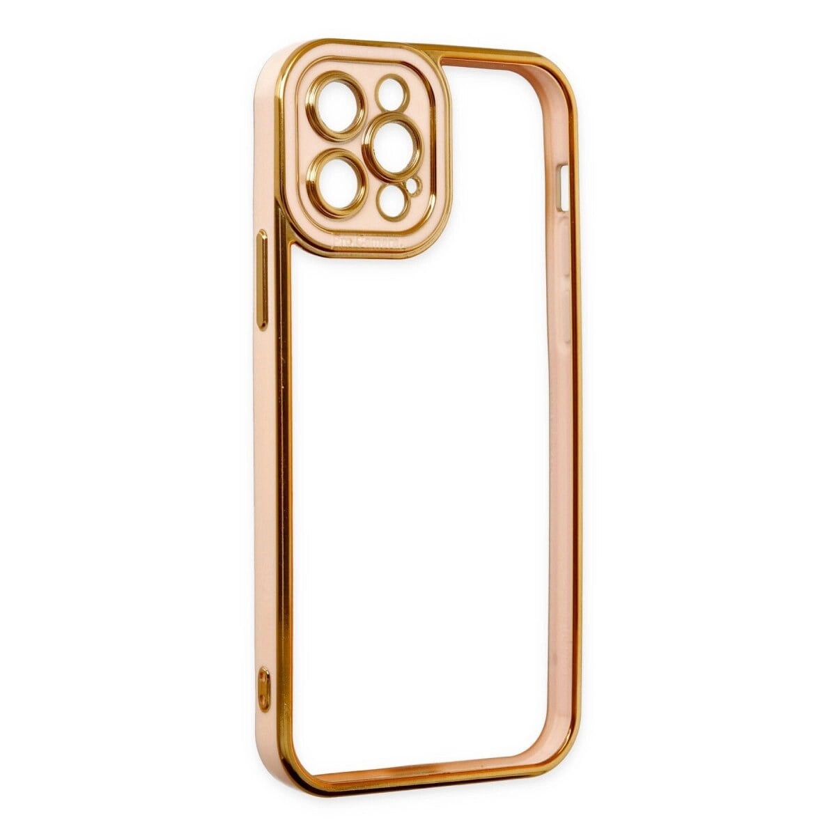 Apple İphone 12 Pro Max Kılıf Liva Lens Silikon - Rose