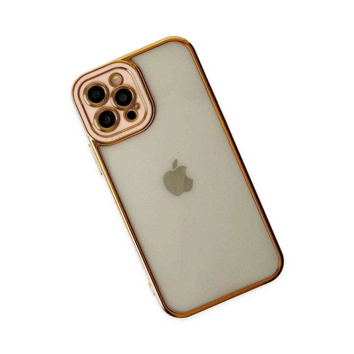 Apple İphone 12 Pro Max Kılıf Liva Lens Silikon - Rose