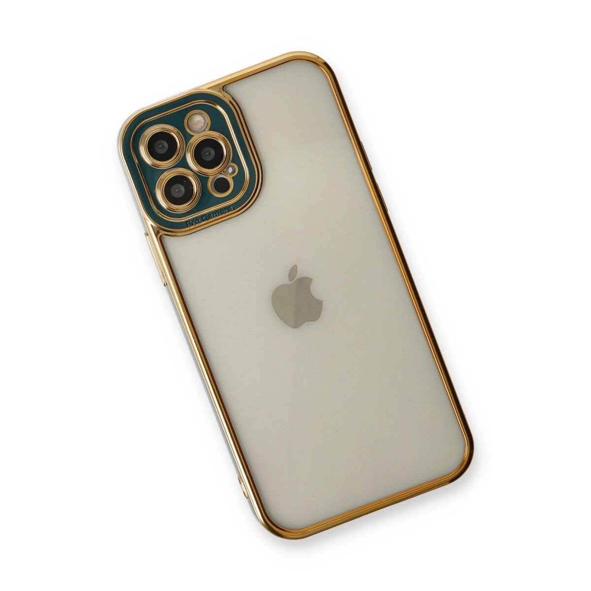 Apple İphone 12 Pro Max Kılıf Liva Lens Silikon - Yeşil