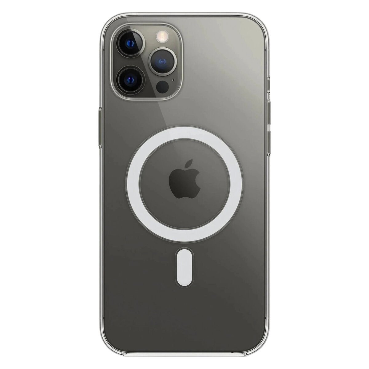 Apple İphone 12 Pro Max Kılıf Magneticsafe Şeffaf Silikon - Şeffaf