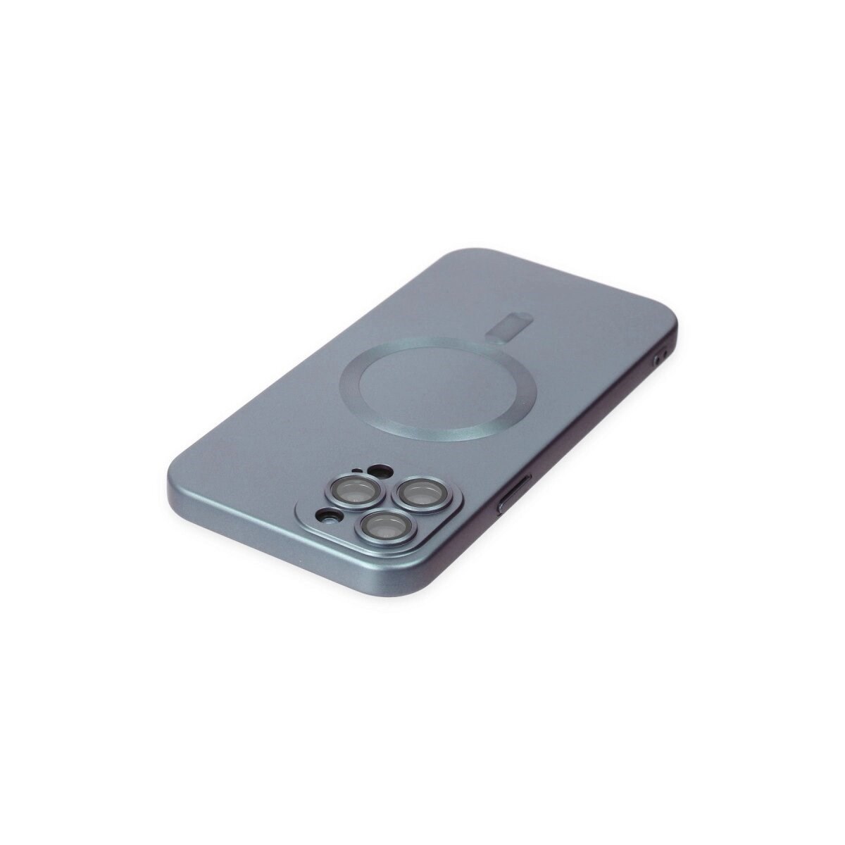 Apple İphone 12 Pro Max Kılıf Moshi Lens Magneticsafe Silikon - Sierra Blue