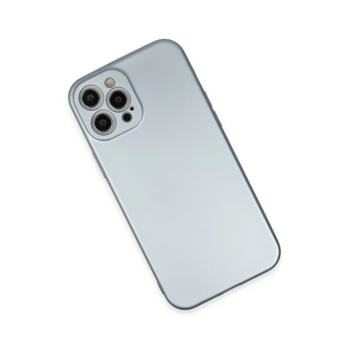 Apple İphone 12 Pro Max Kılıf Nano İçi Kadife Silikon - Sky Blue