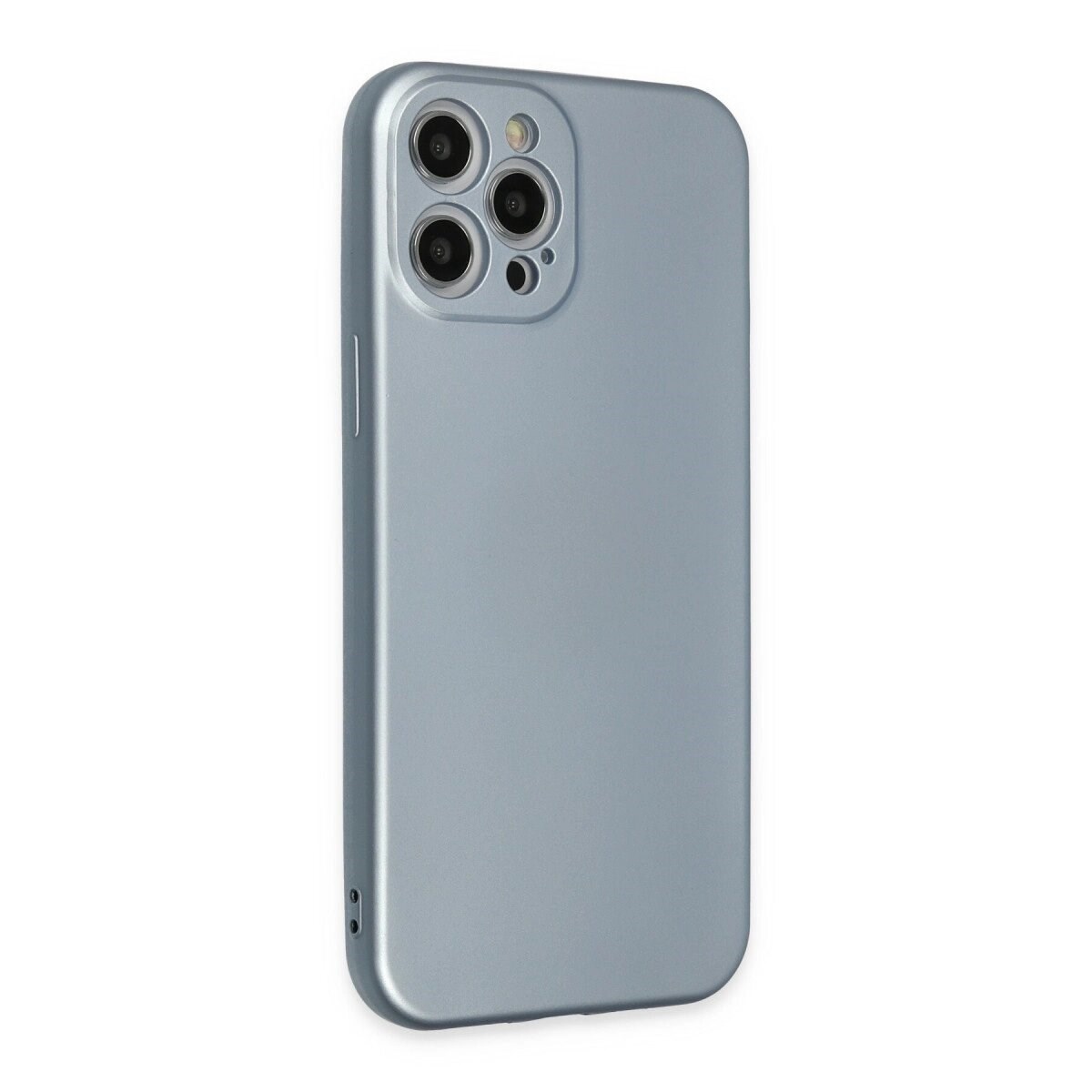 Apple İphone 12 Pro Max Kılıf Nano İçi Kadife Silikon - Sky Blue