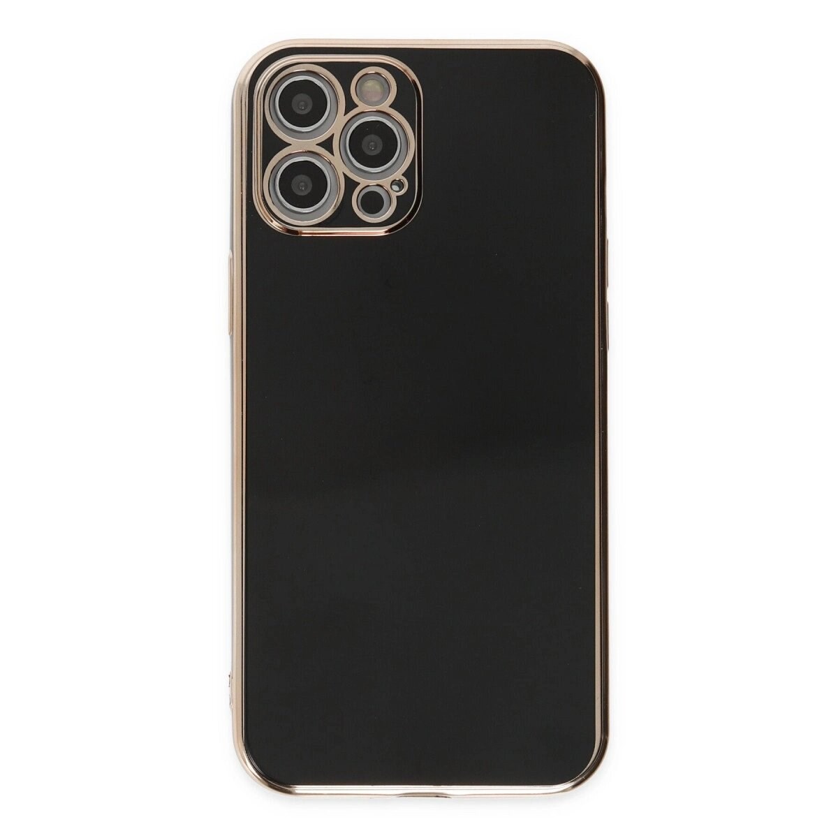 Apple İphone 12 Pro Max Kılıf Volet Silikon - Siyah